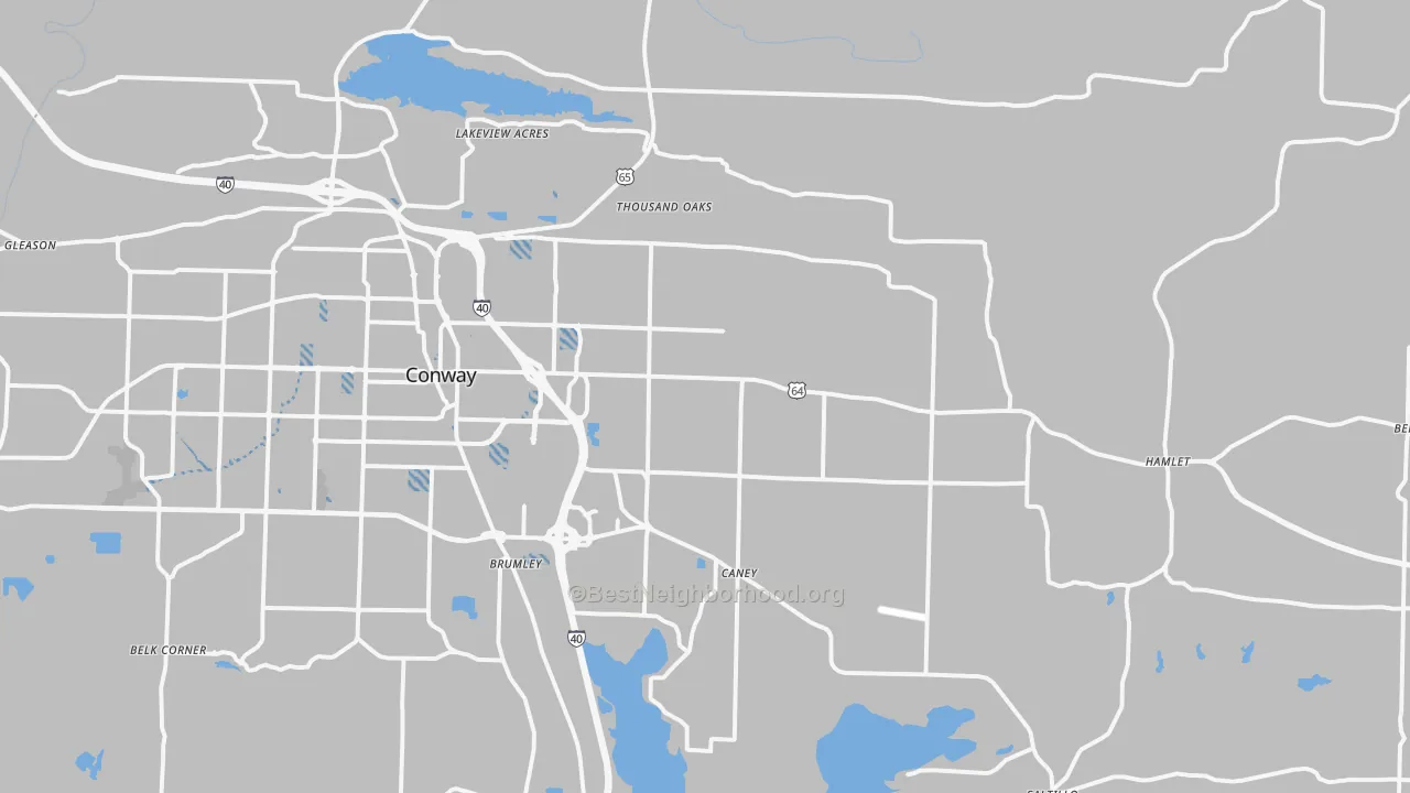 Transit Grade map of 72032, AR