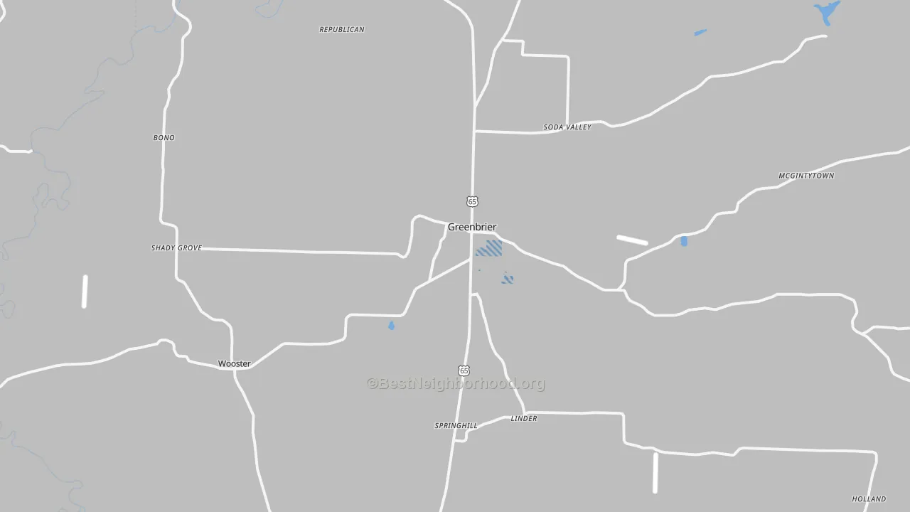 Transit Grade map of 72058, AR