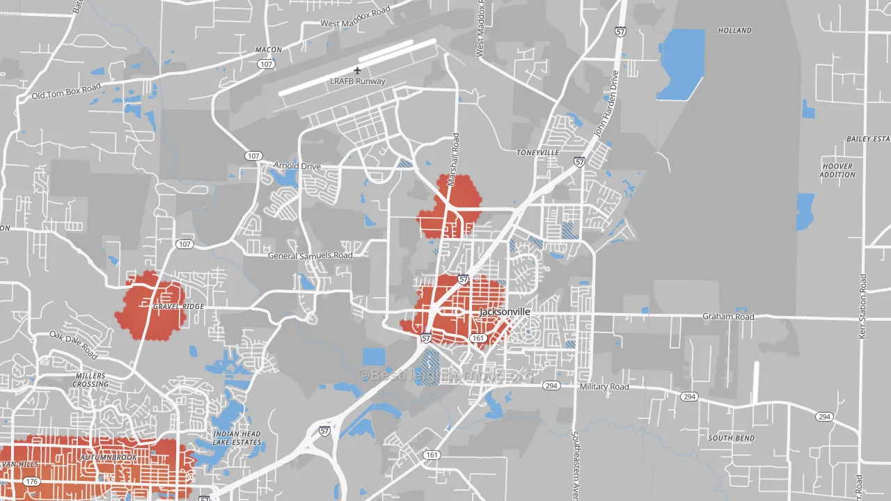Transit Grade map of 72076, AR