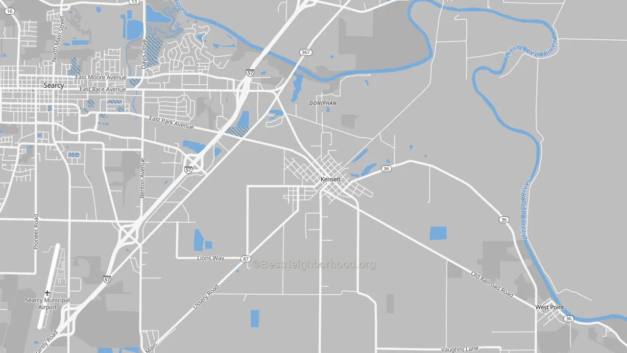 Transit Grade map of 72082, AR