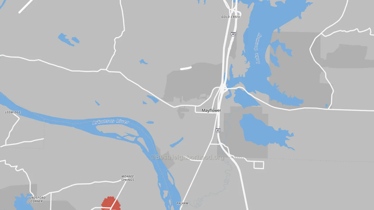 Transit Grade map of 72106, AR