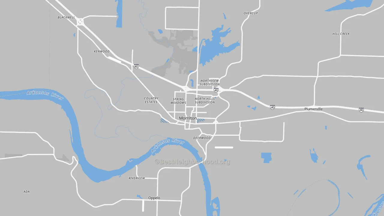 Transit Grade map of 72110, AR