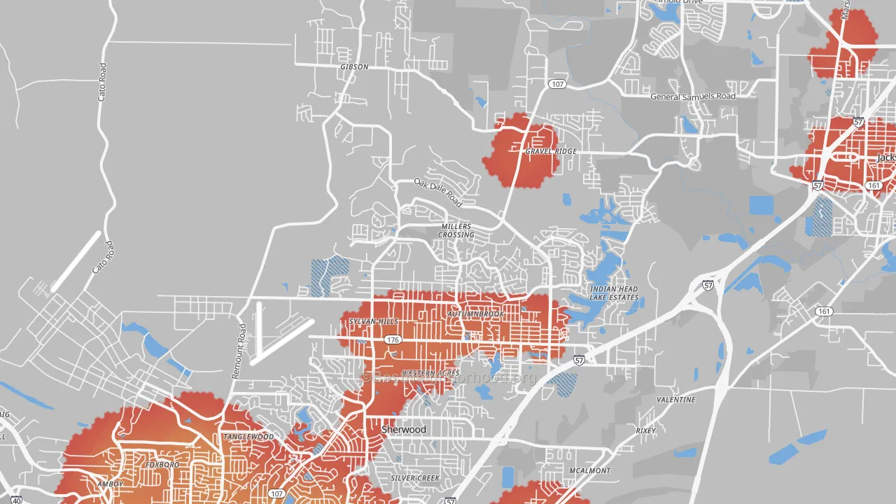 Transit Grade map of 72120, AR