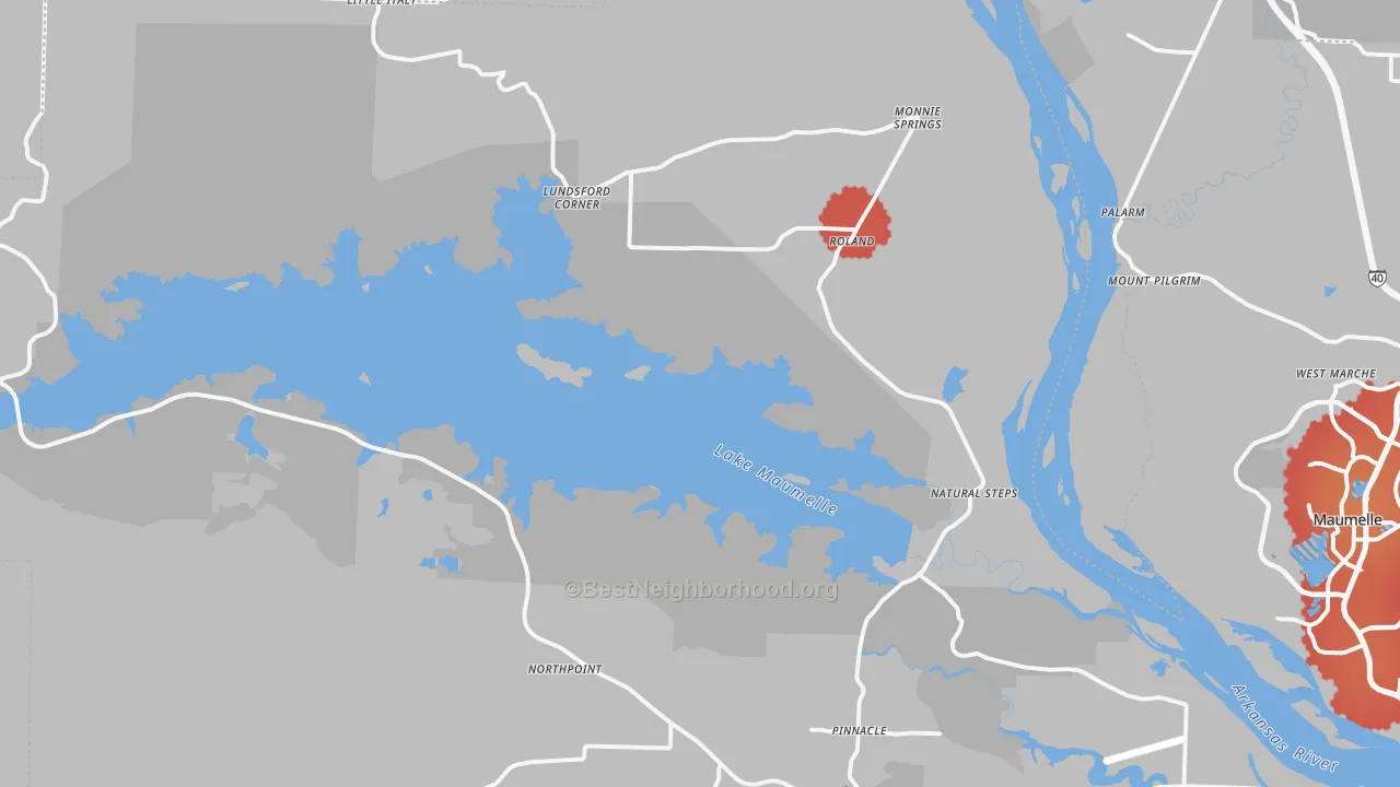 Transit Grade map of 72135, AR