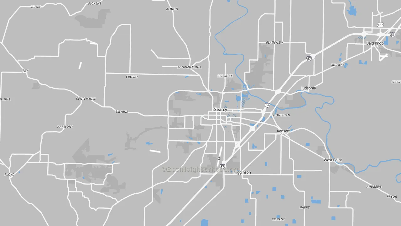 Transit Grade map of 72143, AR