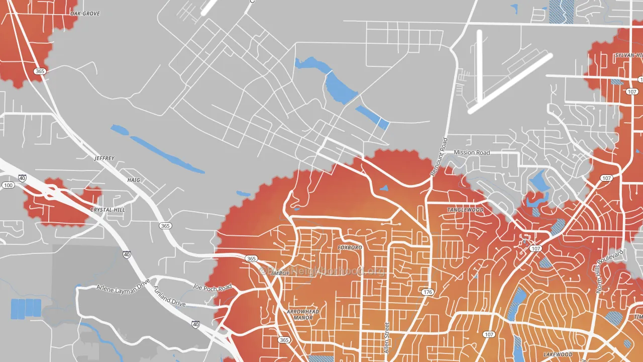 Transit Grade map of 72199, AR