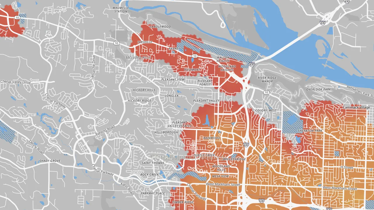 Transit Grade map of 72212, AR