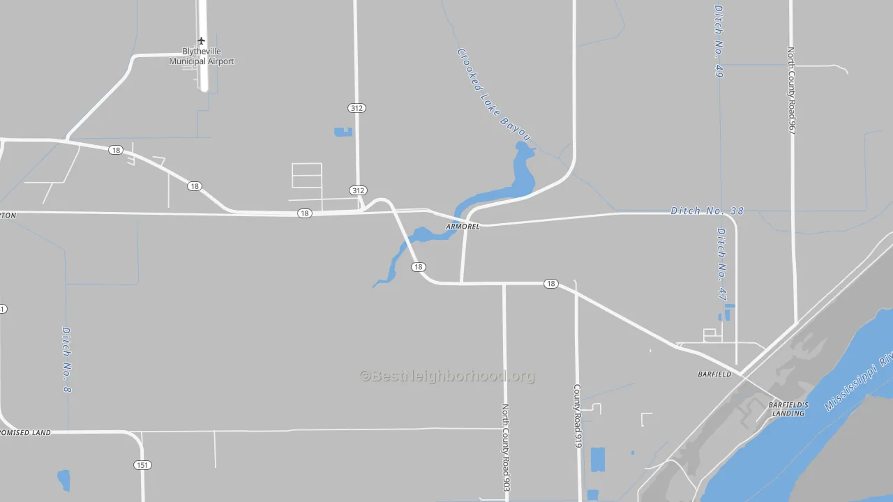 Transit Grade map of 72310, AR