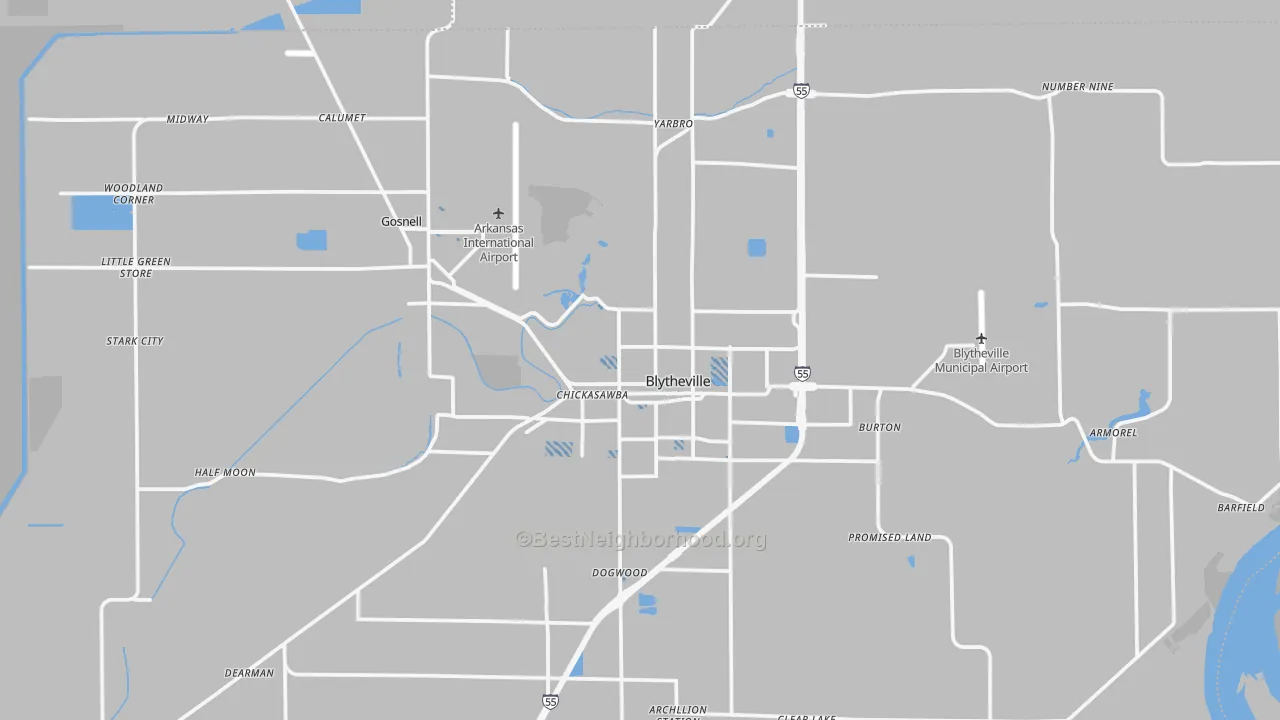 Transit Grade map of 72315, AR