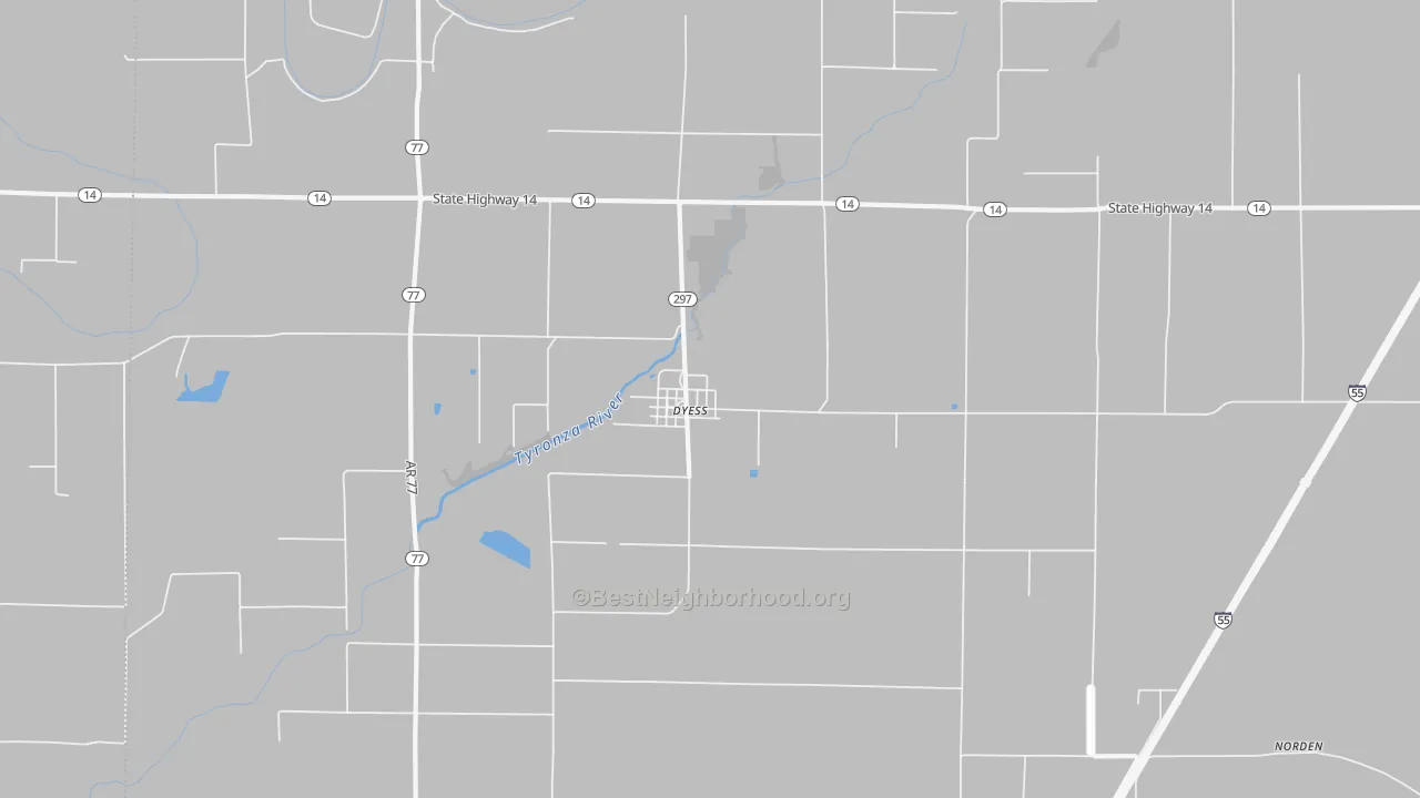Transit Grade map of 72330, AR