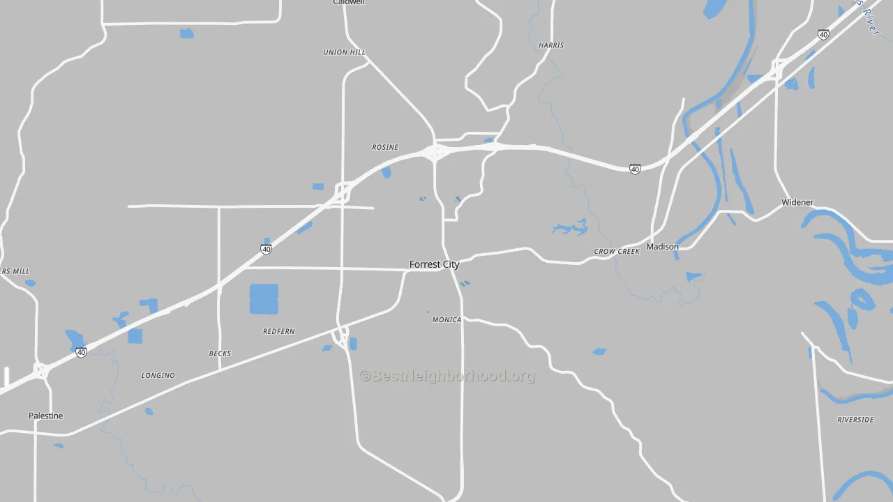 Transit Grade map of 72335, AR