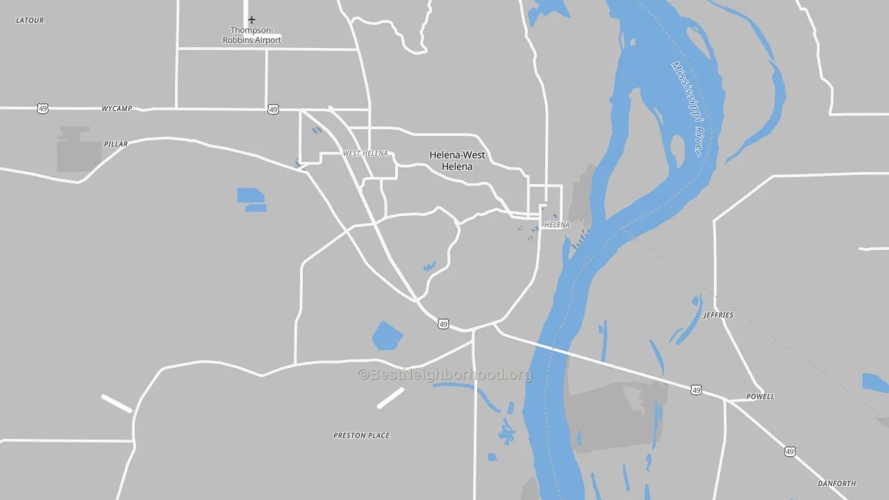 Transit Grade map of 72342, AR