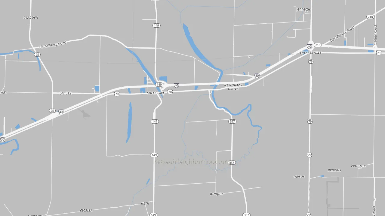 Transit Grade map of 72346, AR