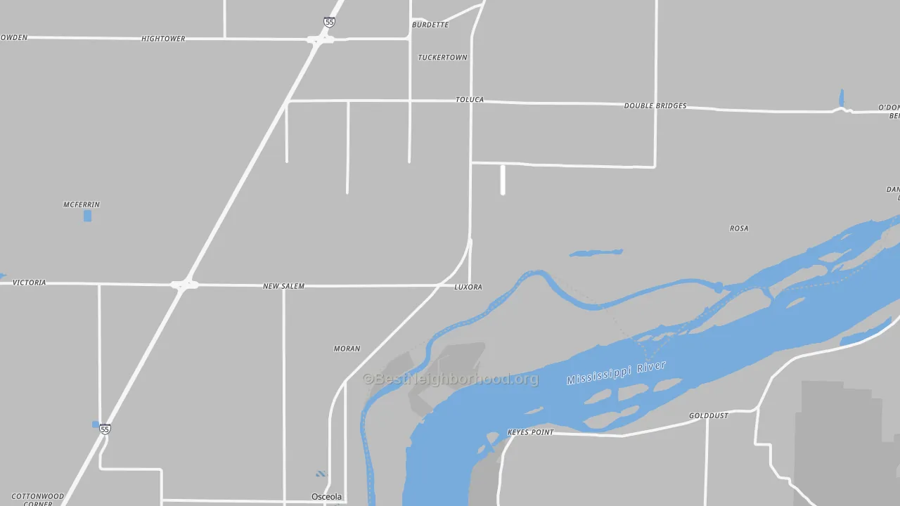 Transit Grade map of 72358, AR