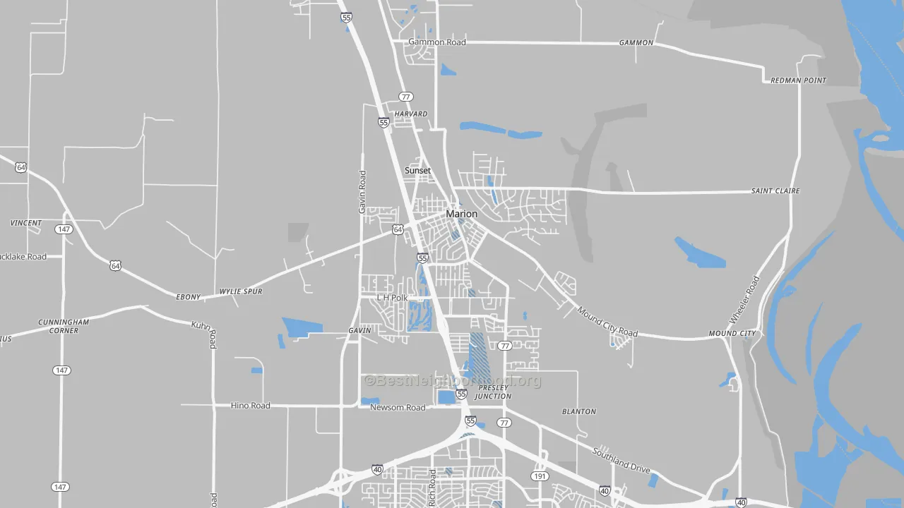 Transit Grade map of 72364, AR