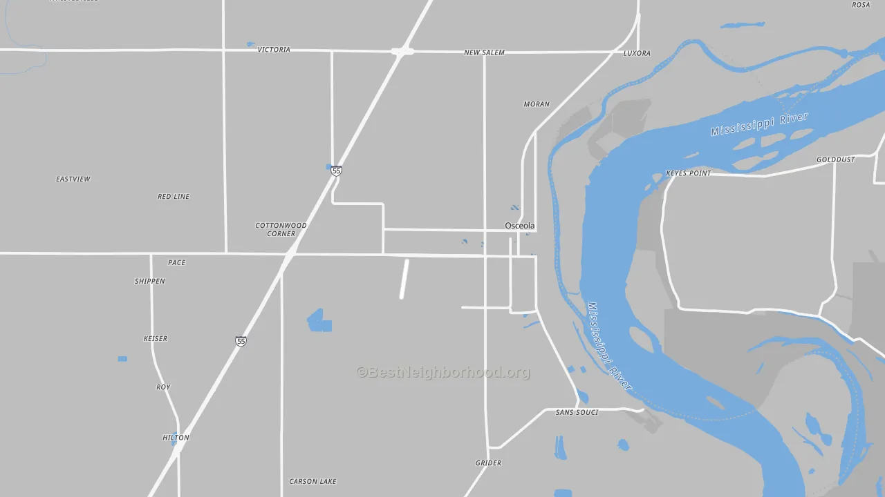 Transit Grade map of 72370, AR