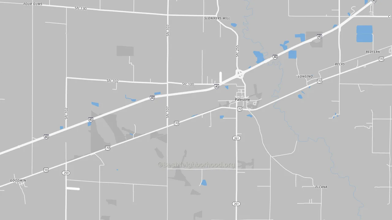 Transit Grade map of 72372, AR