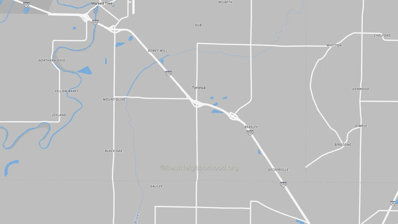 Transit Grade map of 72386, AR