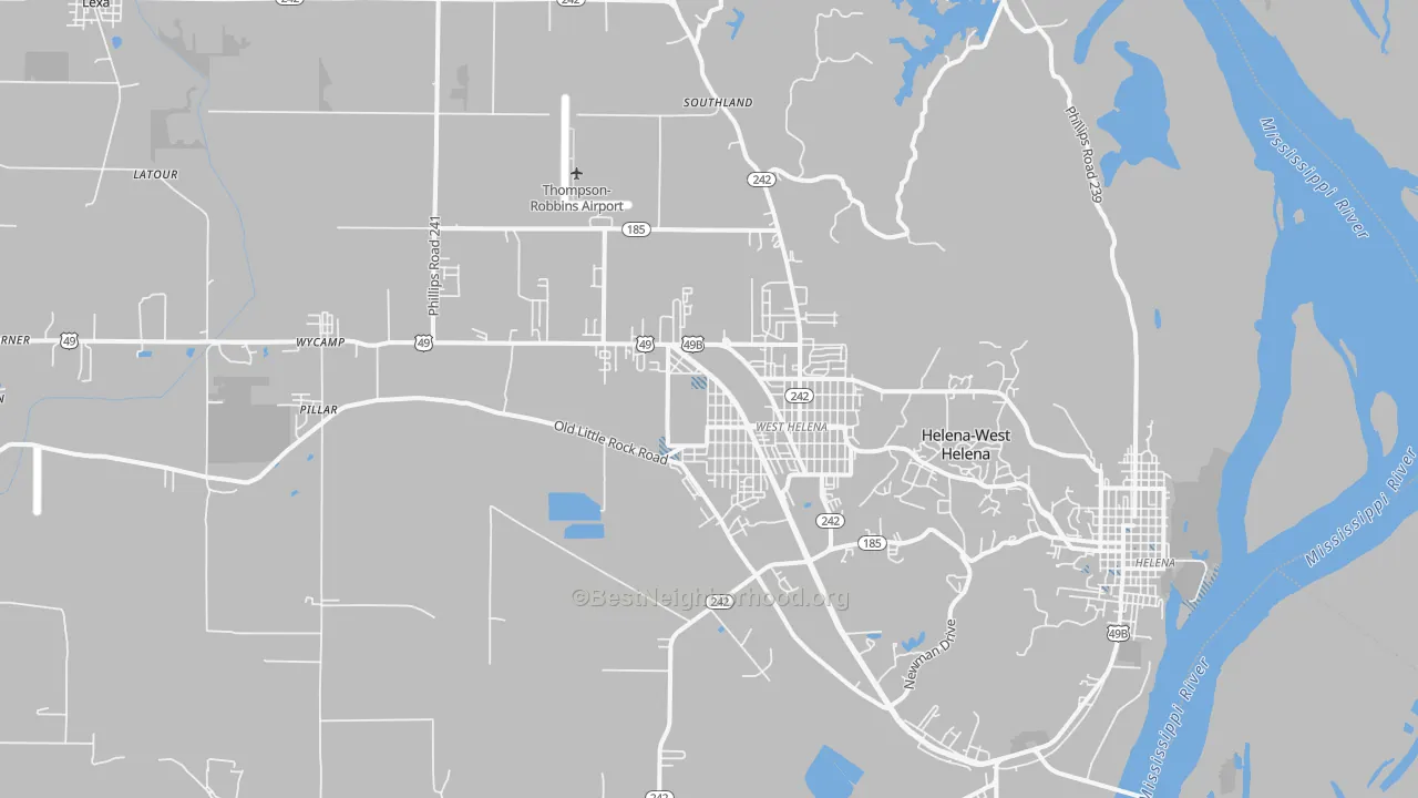Transit Grade map of 72390, AR