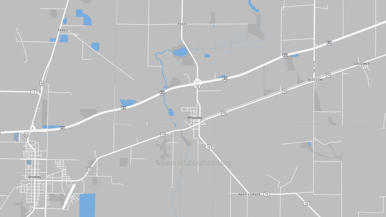 Transit Grade map of 72392, AR