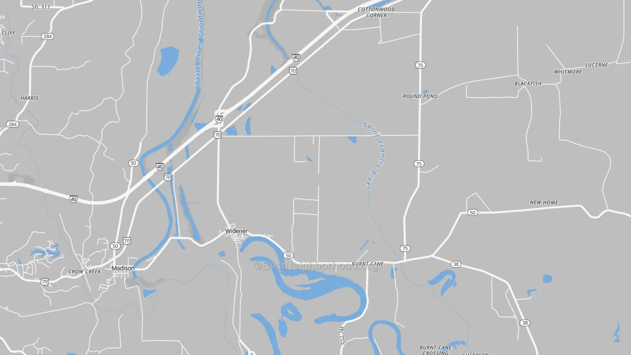 Transit Grade map of 72394, AR