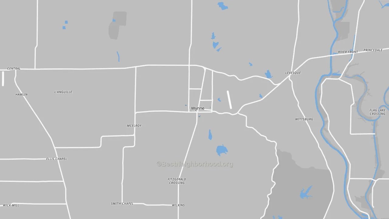 Transit Grade map of 72396, AR