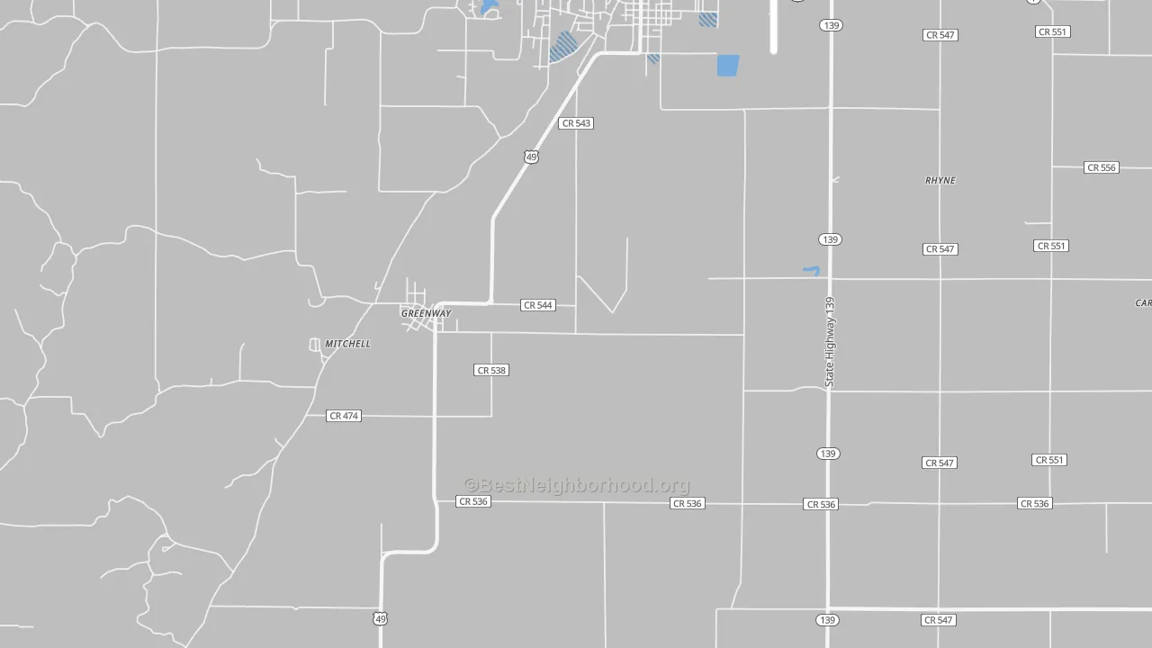 Transit Grade map of 72430, AR