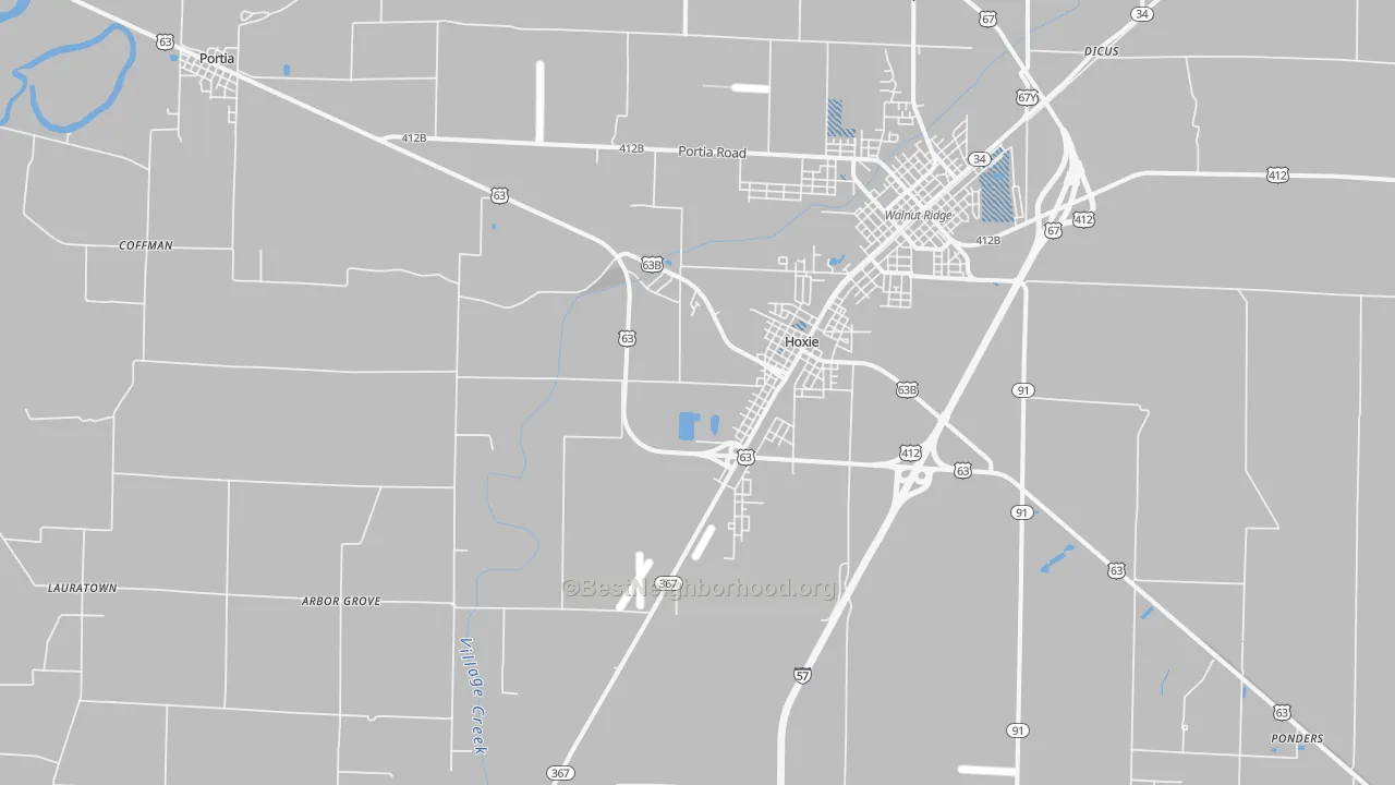 Transit Grade map of 72433, AR