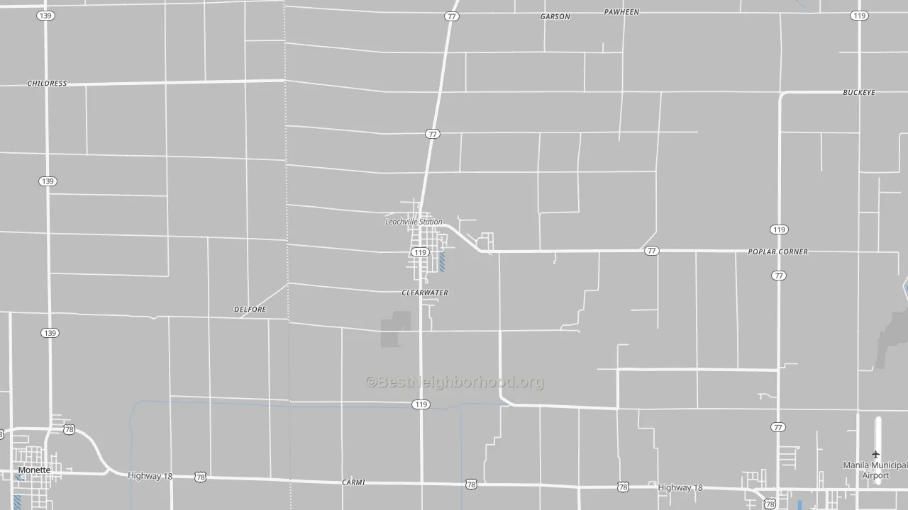 Transit Grade map of 72438, AR