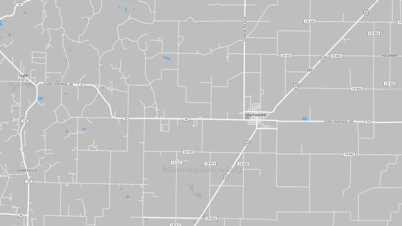 Transit Grade map of 72443, AR