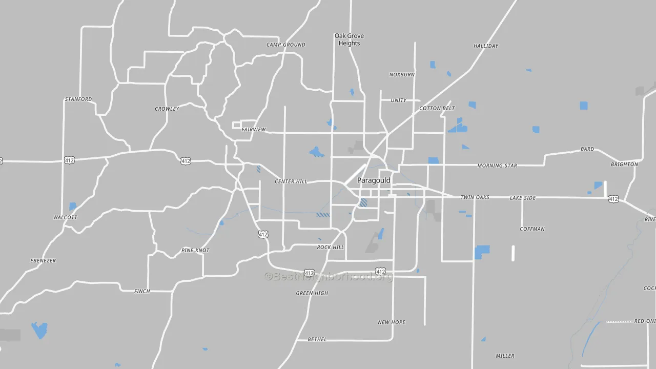 Transit Grade map of 72450, AR