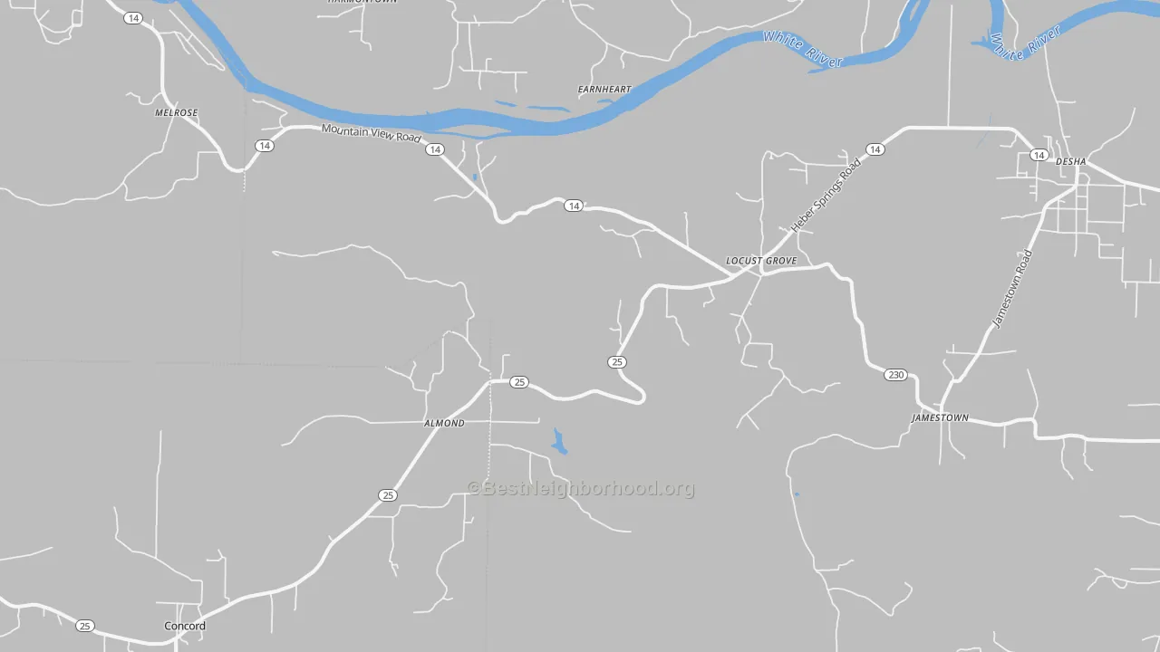 Transit Grade map of 72550, AR