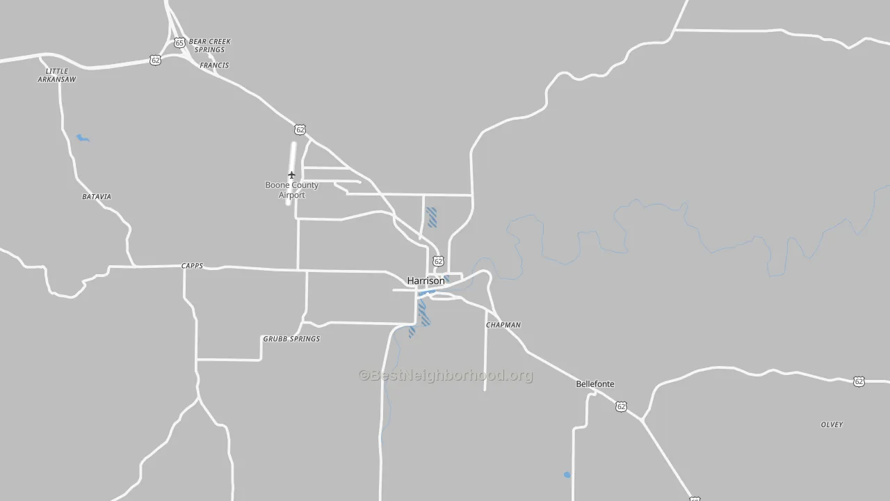Transit Grade map of 72601, AR