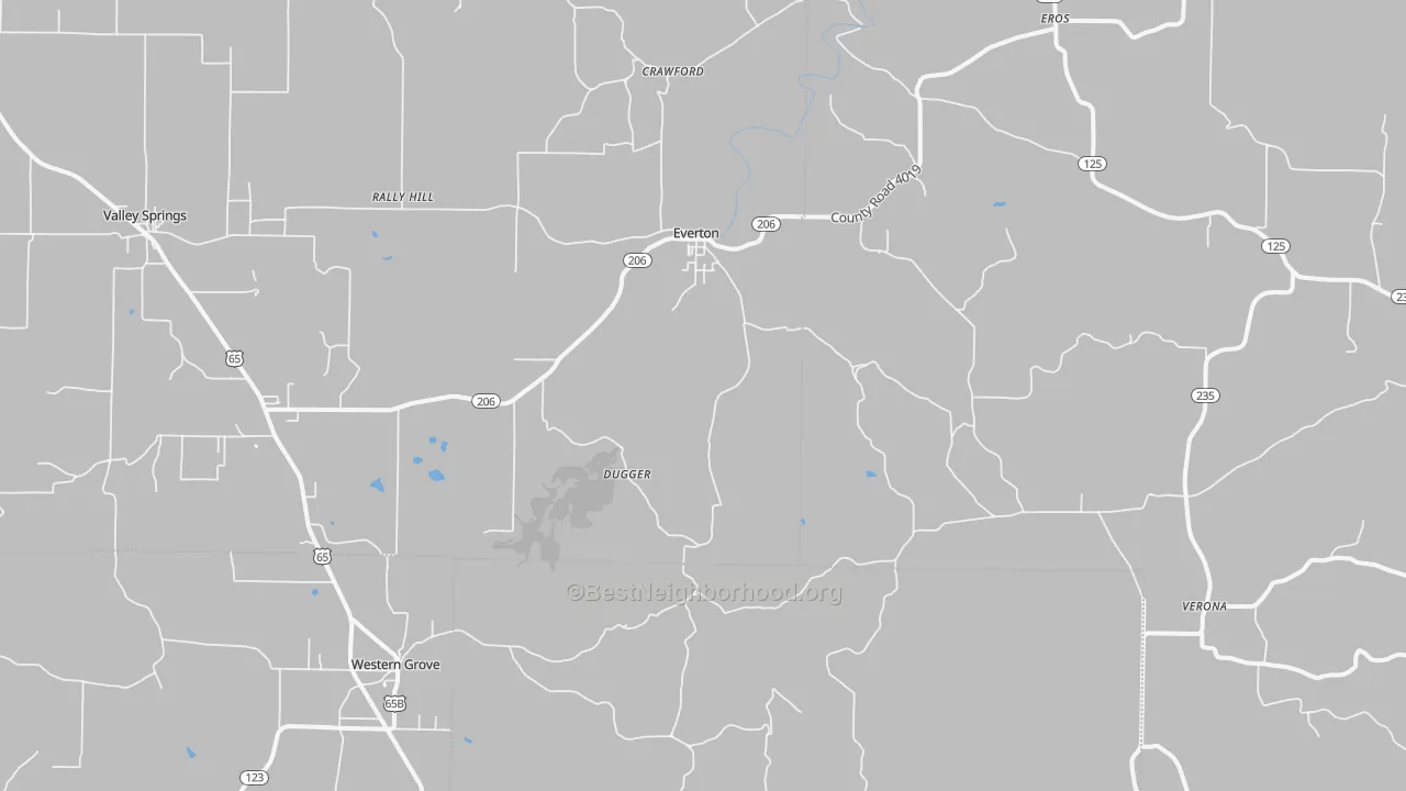 Transit Grade map of 72633, AR