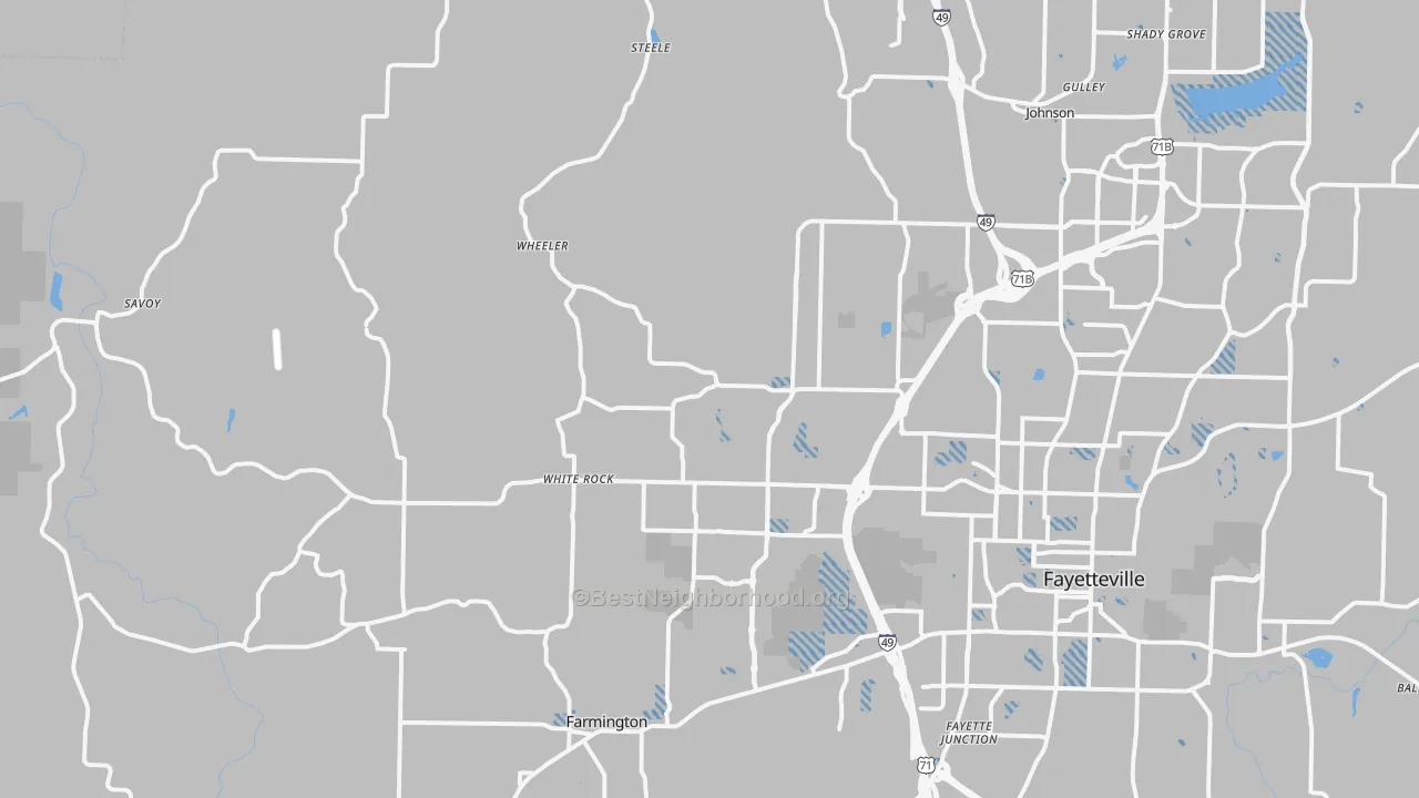 Transit Grade map of 72704, AR