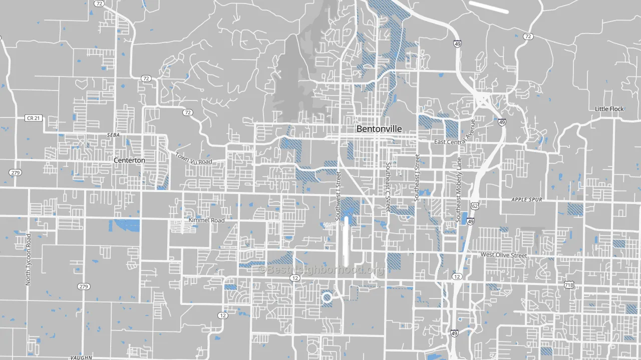 Transit Grade map of 72712, AR