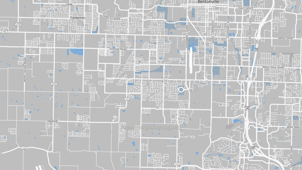 Transit Grade map of 72713, AR