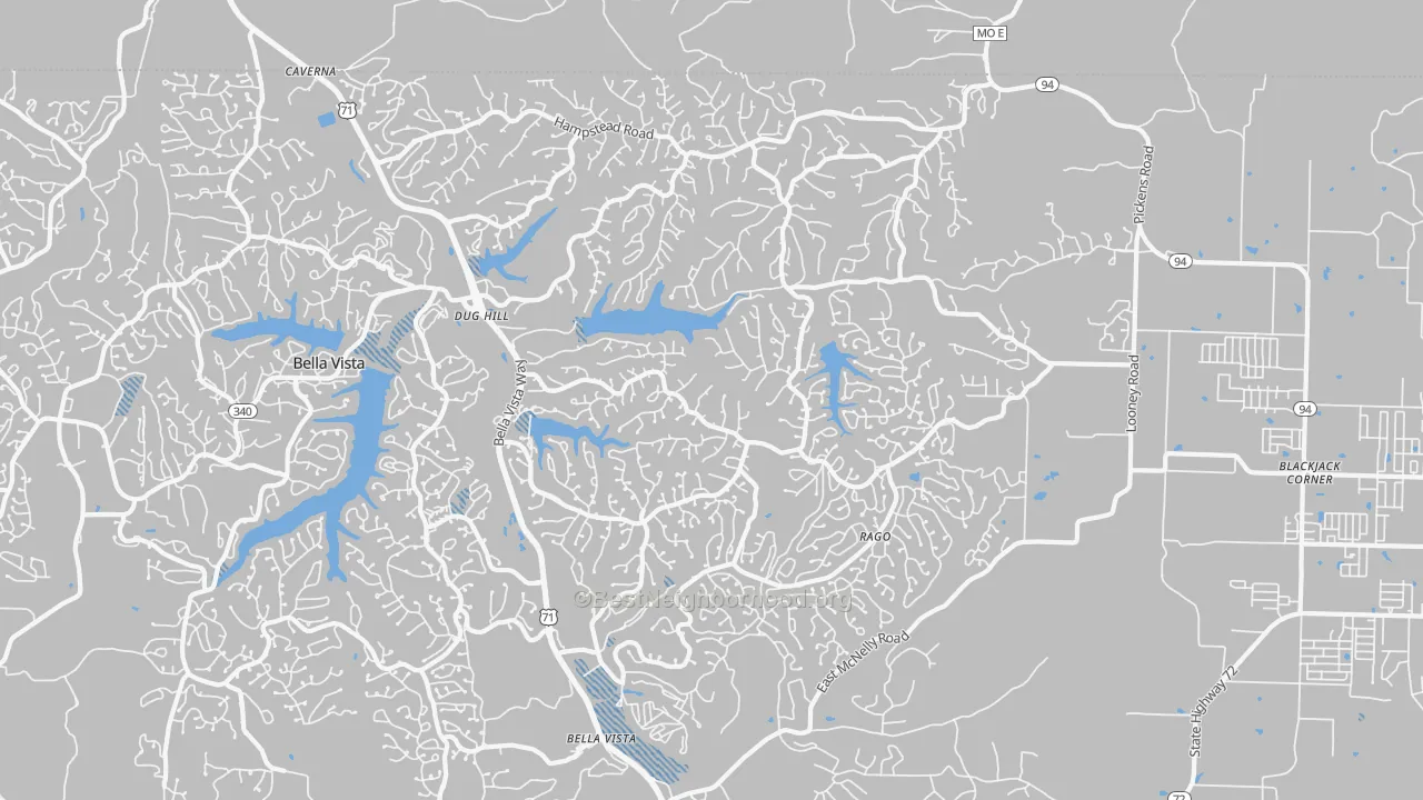 Transit Grade map of 72714, AR