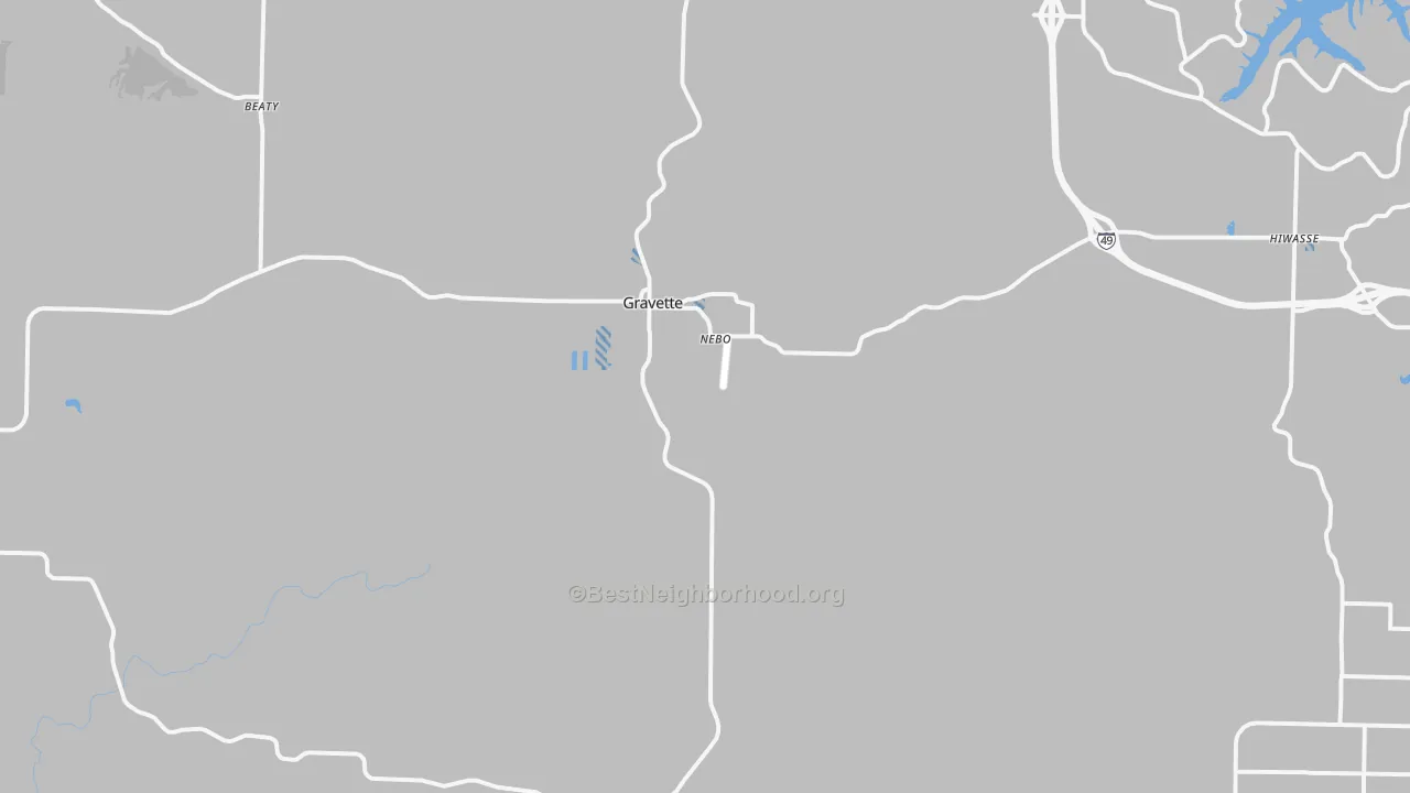 Transit Grade map of 72736, AR