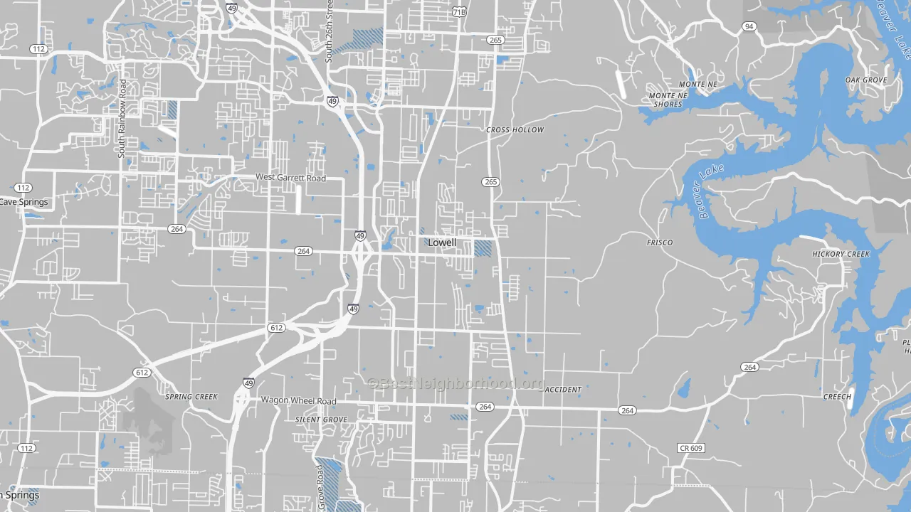 Transit Grade map of 72745, AR