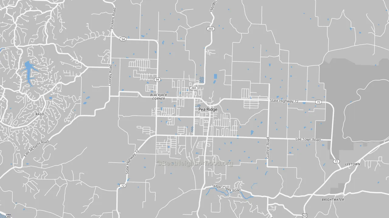 Transit Grade map of 72751, AR
