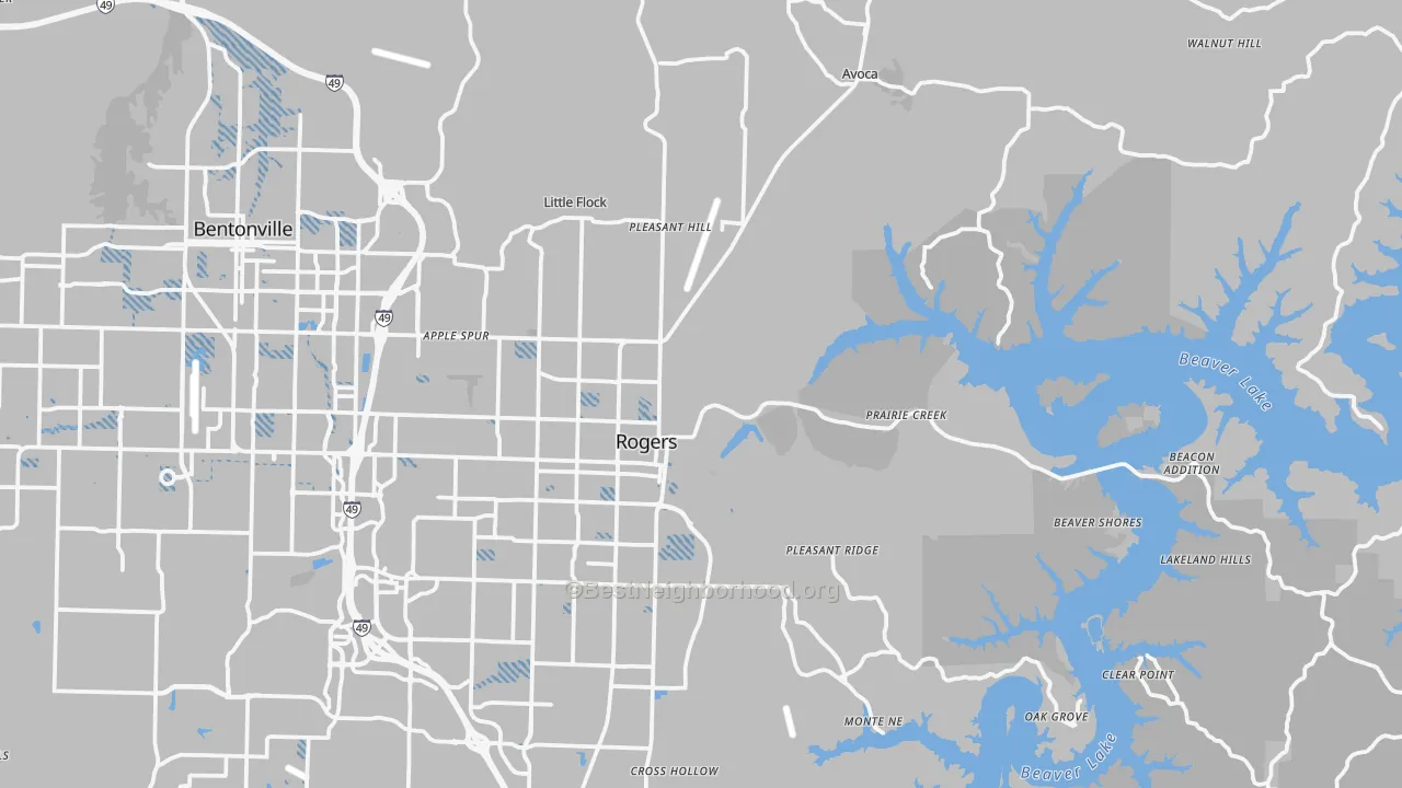 Transit Grade map of 72756, AR