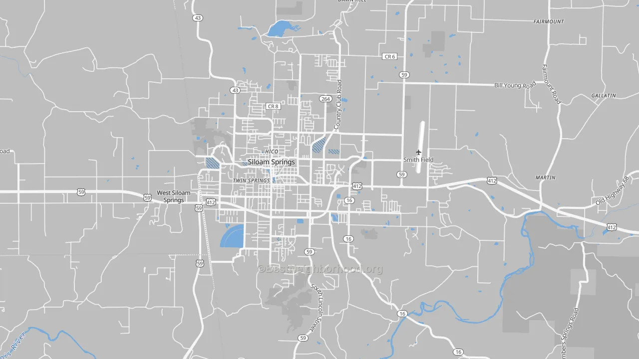 Transit Grade map of 72761, AR