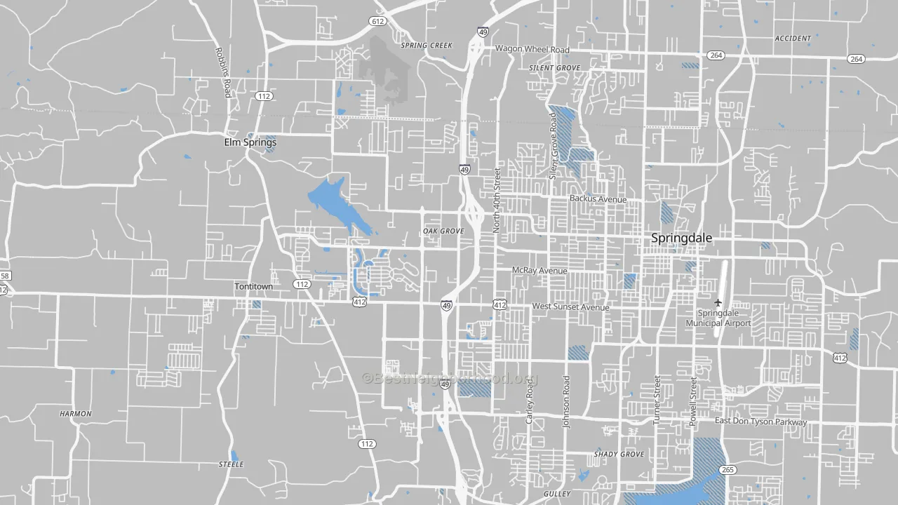 Transit Grade map of 72762, AR