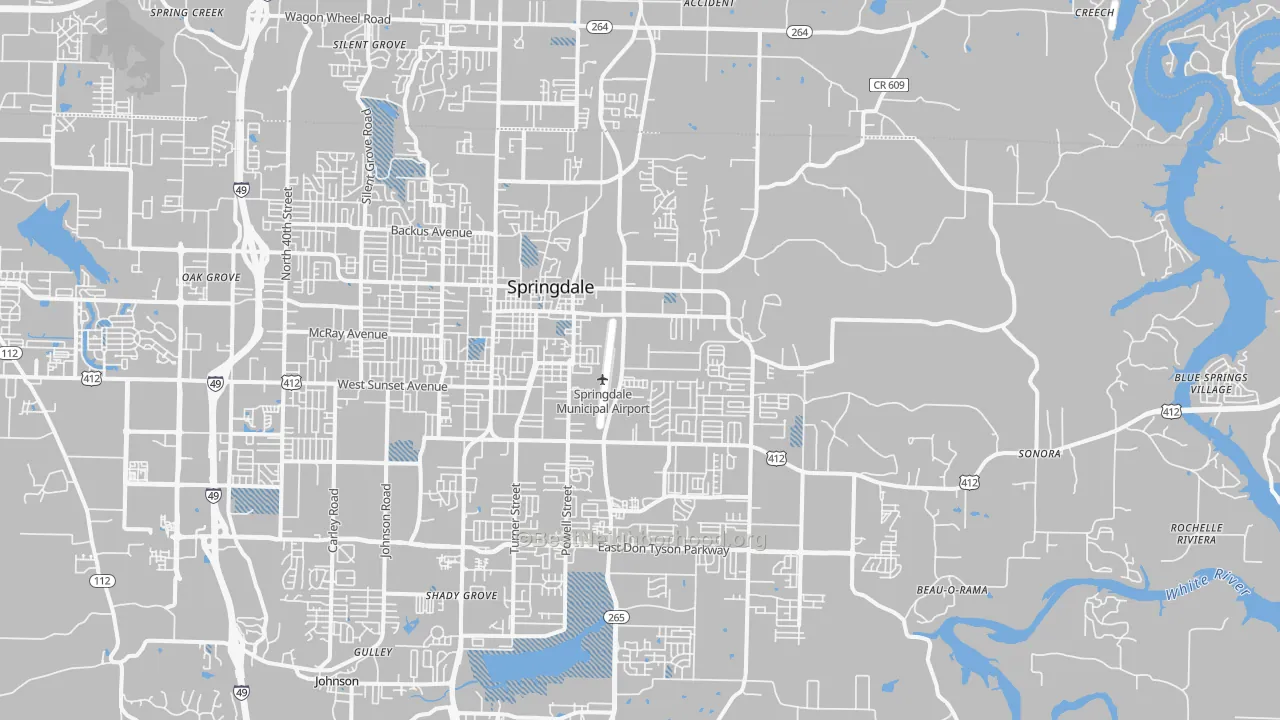 Transit Grade map of 72764, AR