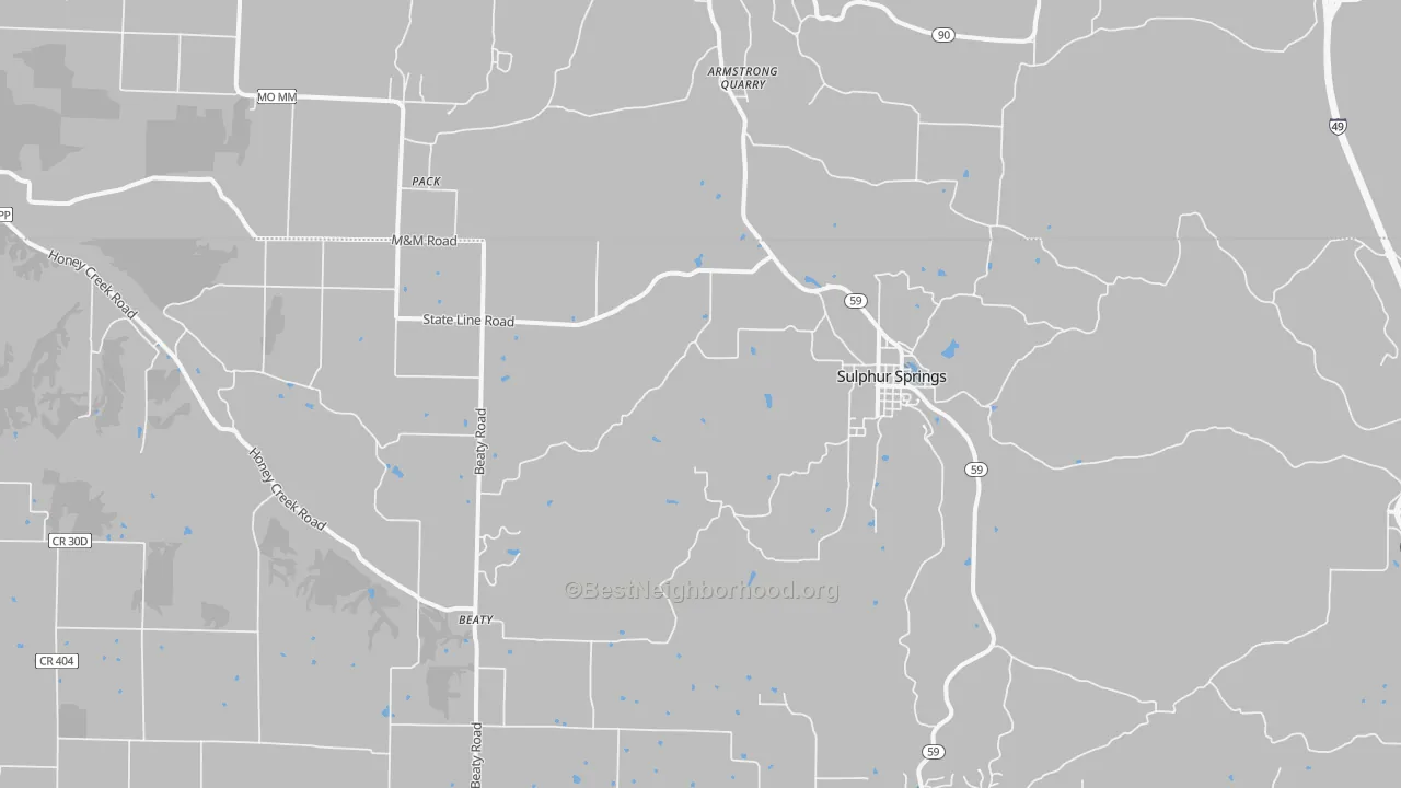 Transit Grade map of 72768, AR