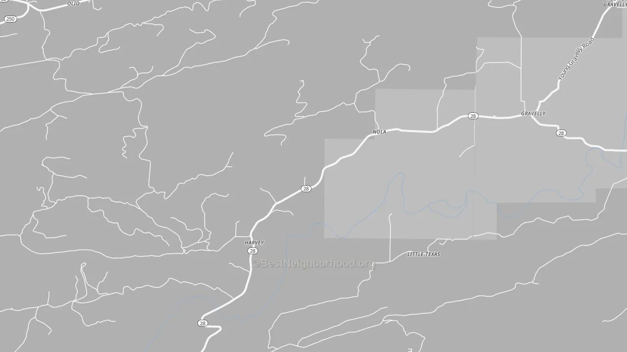 Transit Grade map of 72841, AR