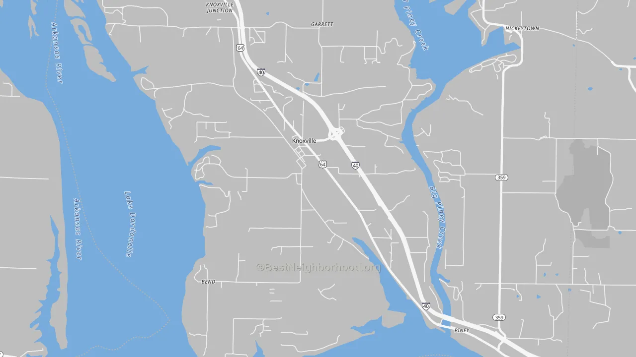 Transit Grade map of 72845, AR