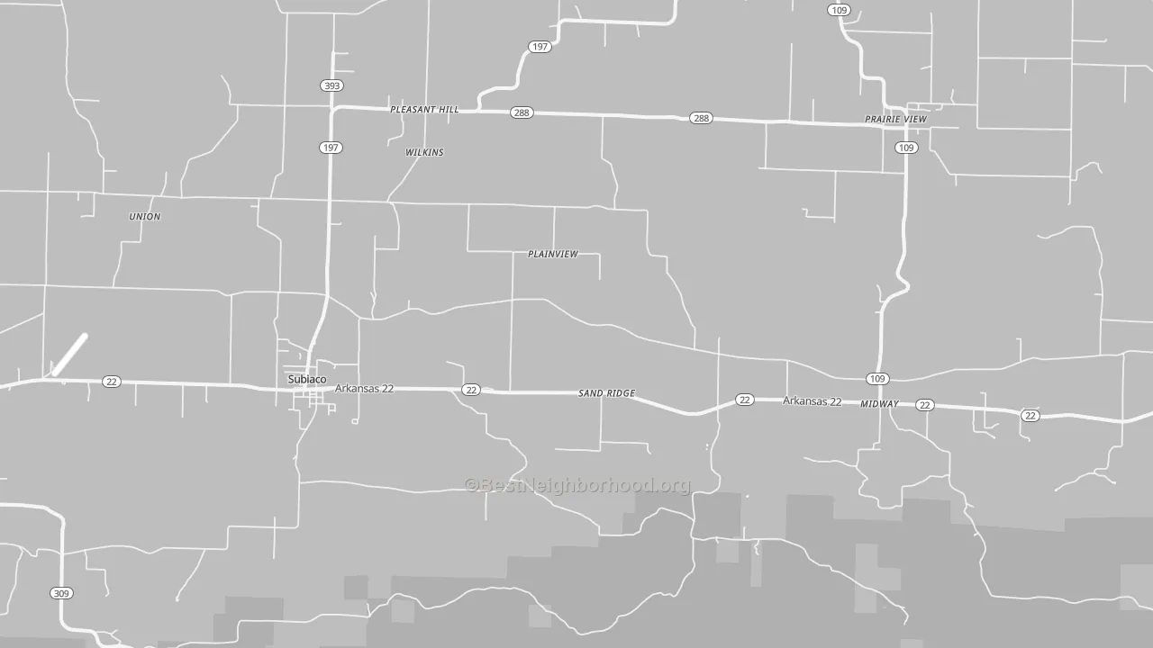 Transit Grade map of 72865, AR