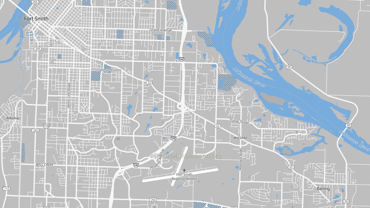 Transit Grade map of 72903, AR